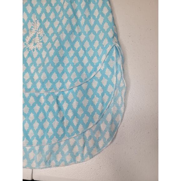 John Mark Tunic Shirt Women's Sm Lace Sleeve Hem Embroidered Paisley Floral Boho - Picture 11 of 15